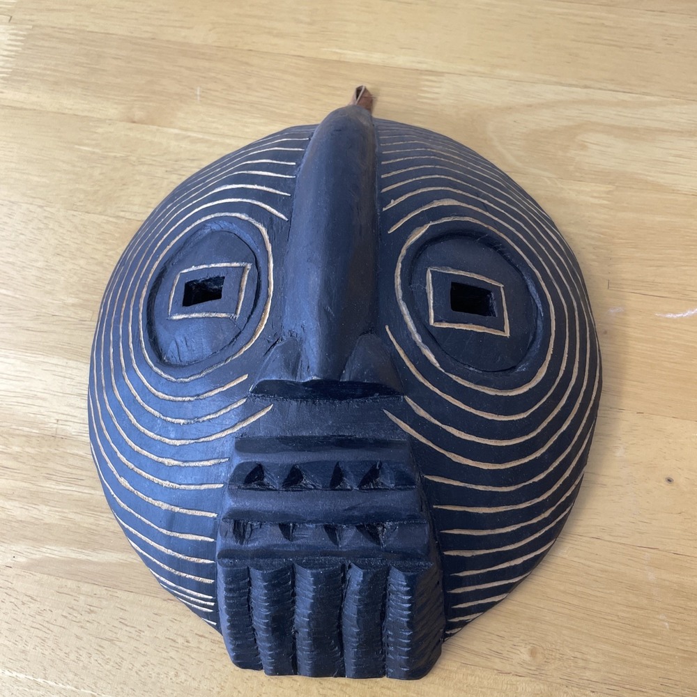 Mask in wood Mask wall Decration size L 11''xW 9''xD 3'' event